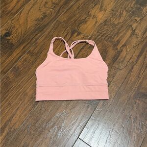 Lululemon women’s pink energy longline sports bra size 4